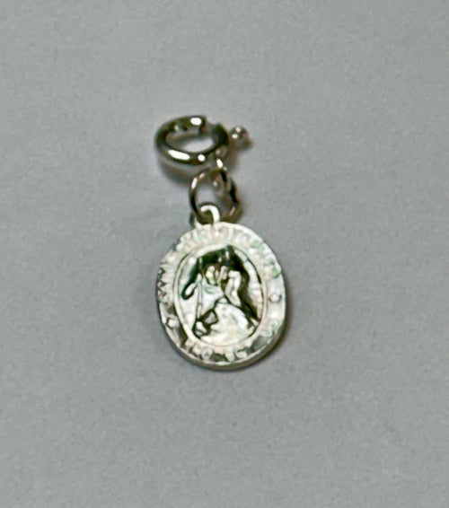 Sterling Silver Saint Christopher Protect Us Charm