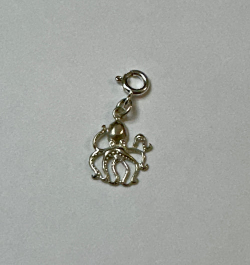 Sterling Silver Octopus Charm