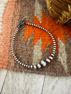 Navajo Sterling Silver Pearl Beaded Bracelet