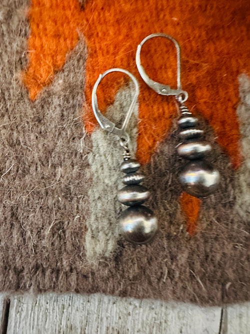 Navajo Sterling Silver Pearl Dangle Earrings