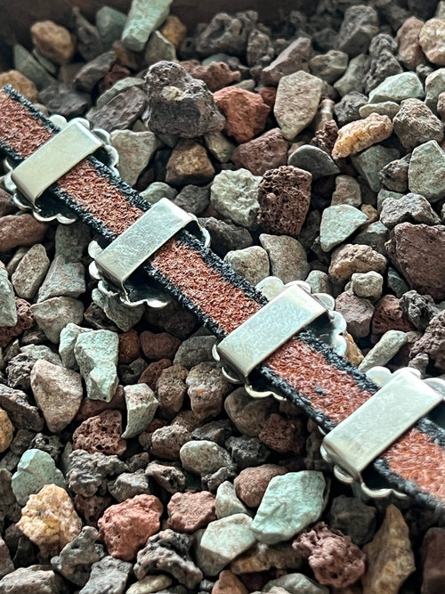 Sterling Silver and Onyx Traditional Style Concho Slide