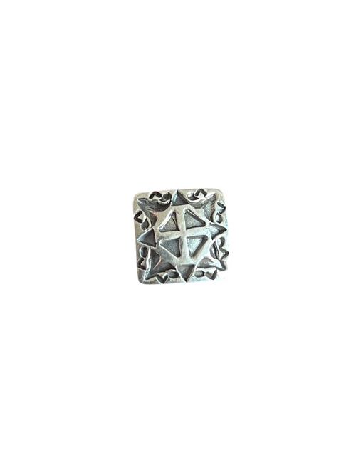 Sterling Silver Mini Concho Slide, Ojo De Dios