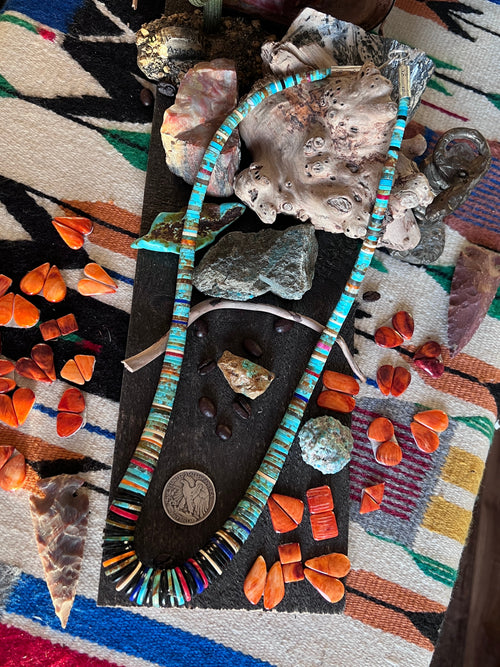 Ronald Chavez Handcrafted Multistone Heishi Beaded Santo Domingo Necklace, #2