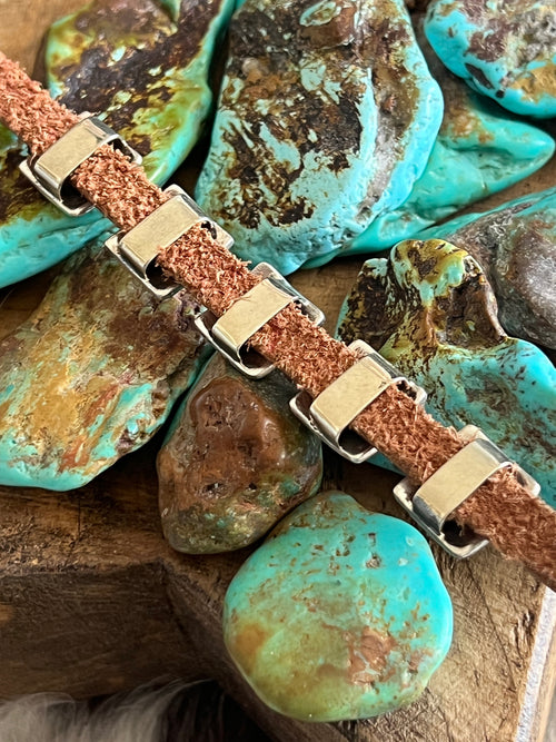 Sterling Silver Mini Concho Slide, Ojo De Dios