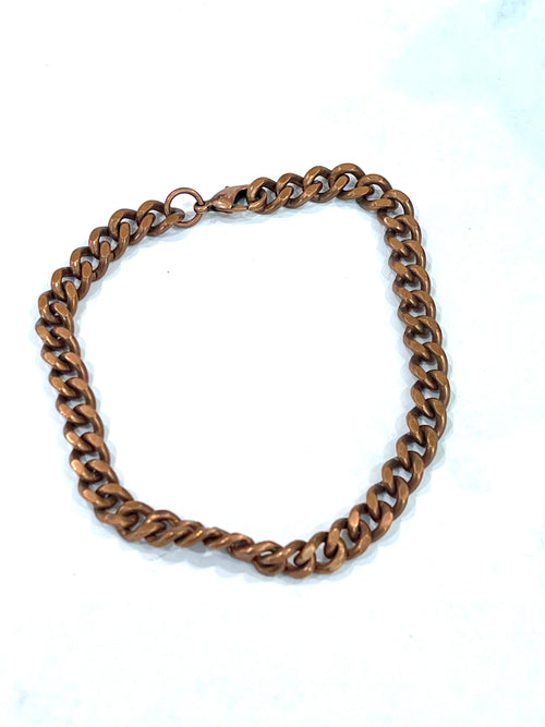 Vintage Handmade Copper Chain Bracelet