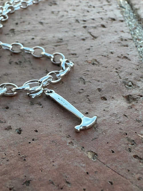Handcrafted Sterling Silver Hammer Charm