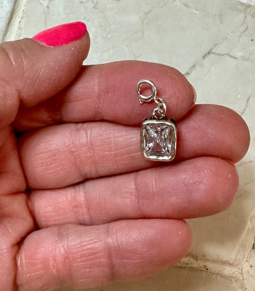 Sterling Silver CZ Charm