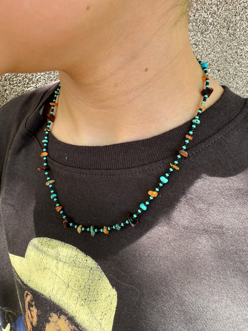 “The Golden Collection” Beaded Bliss Handmade Beaded Necklace 16” STYLE 8