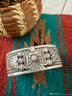 Handcrafted Old Pawn Sterling Silver Thunderbird Cuff Bracelet