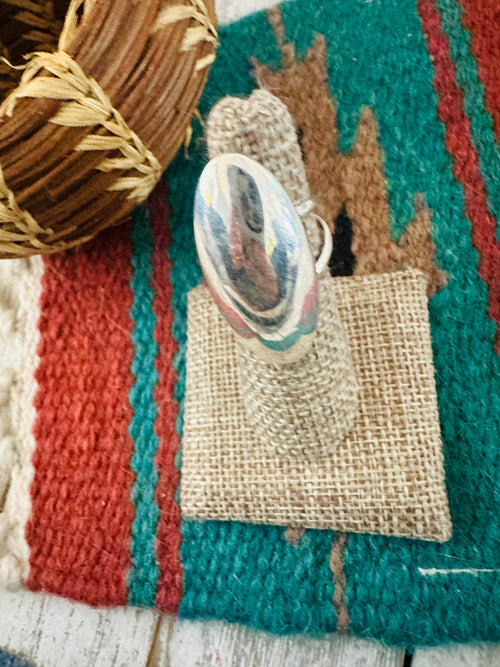 Handcrafted Old Pawn Sterling Silver Ring Size 5.5