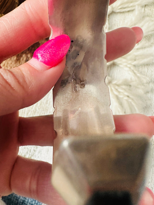 Handcrafted Old Pawn Multi Stone & Sterling Silver Inlay Cuff Bracelet