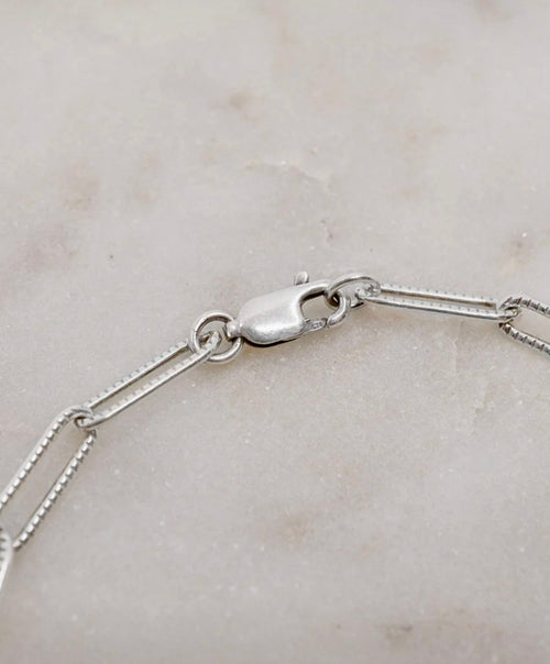 Signs and Symbols Mixed Metals Sterling Silver Charm Necklace