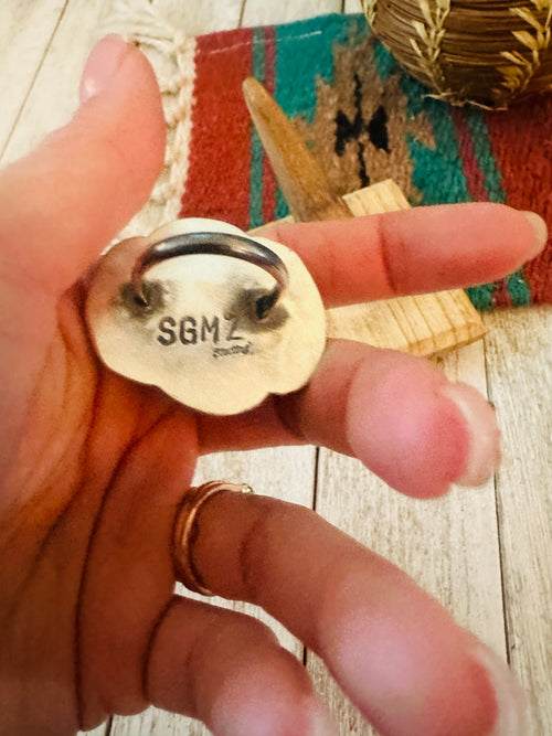 Old Pawn Navajo Sterling Silver & Turquoise Ring Size 6