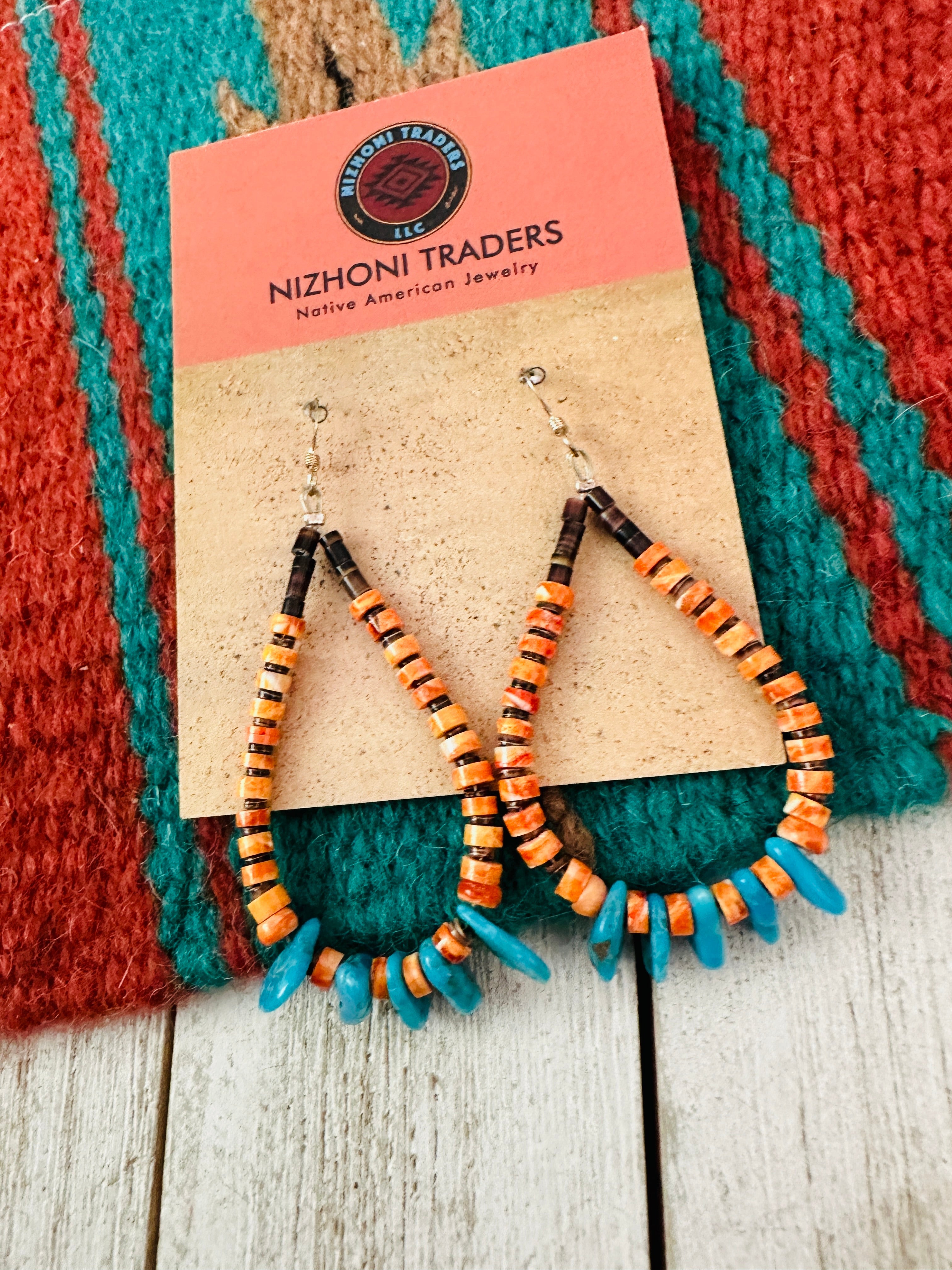 Native American, high quality Navajo, Beaded Earrings