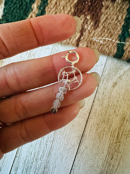 Handcrafted Sterling Silver Mini Dream Catcher Charm