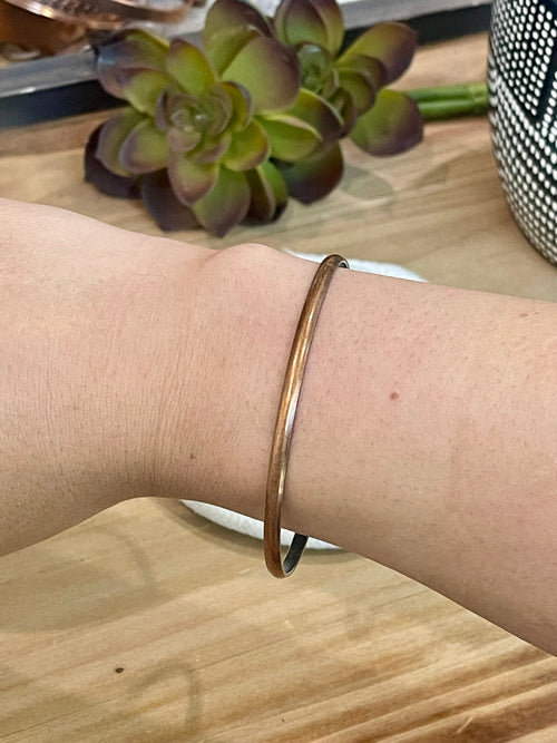 Vintage Handmade Copper Bangle Bracelet