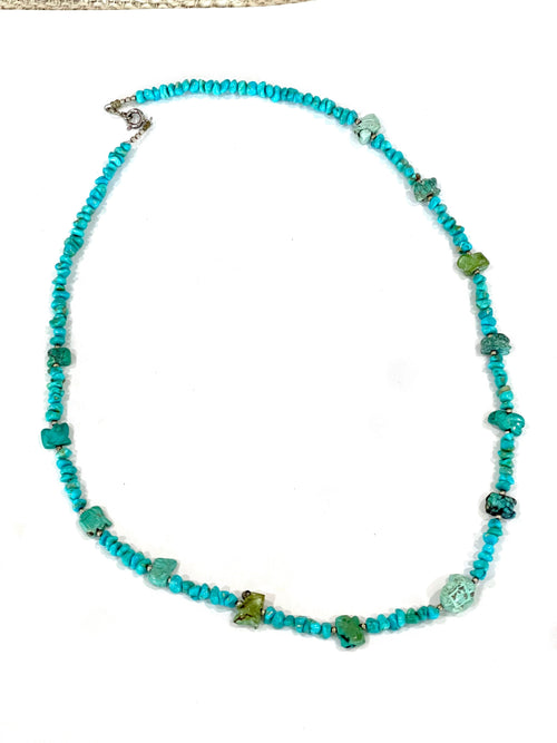 Vintage Old Pawn Turquoise and Sterling Silver Necklace