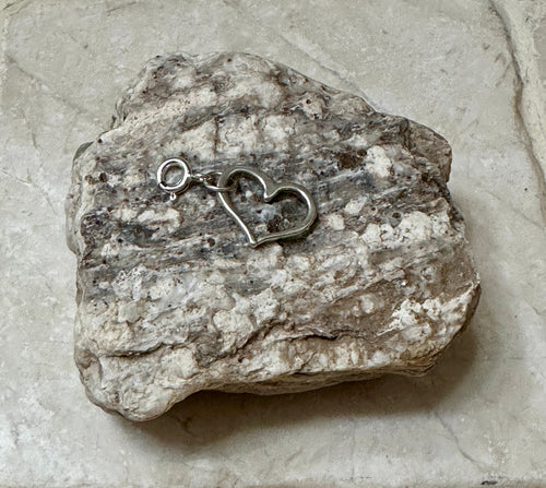 Sterling Silver Open Heart Charm