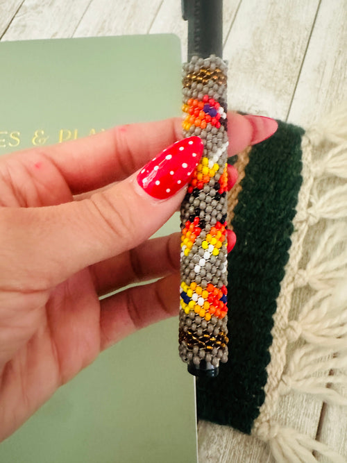 Handcrafted Muticolor Beaded Pen
