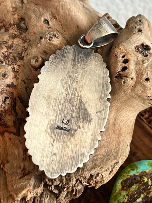 Handcrafted Sterling Silver and Spiny Oyster Shell Cluster Pendant by Loretta Delgarito