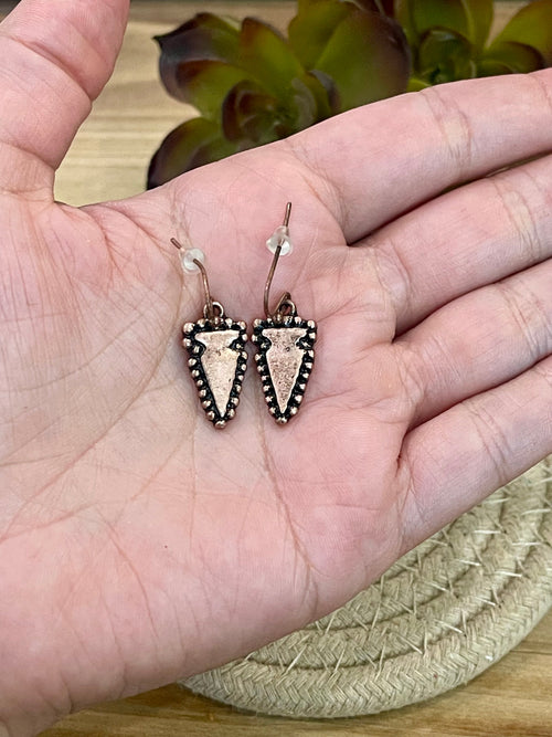 Vintage Handmade Copper Dangle Earrings