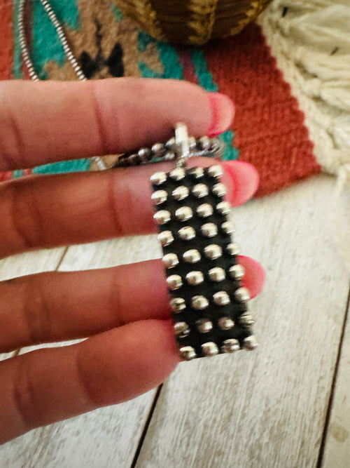 Navajo Sterling Silver Pearl Beaded Bubble Necklace