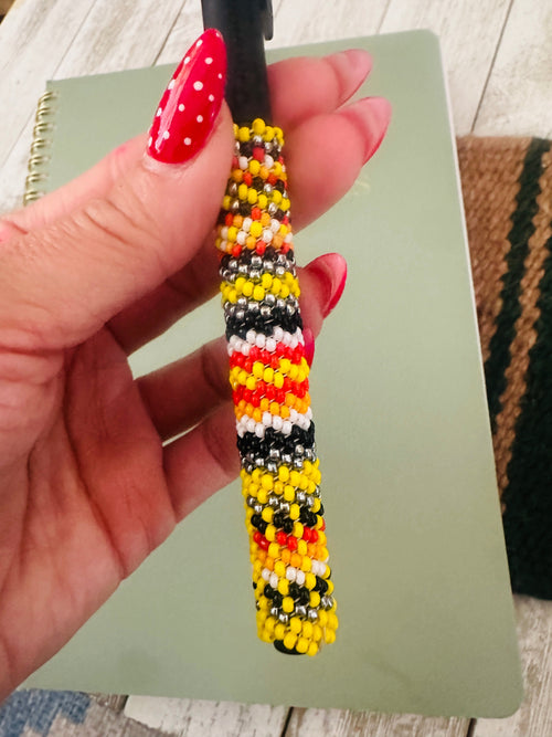 Handcrafted Muticolor Beaded Pen