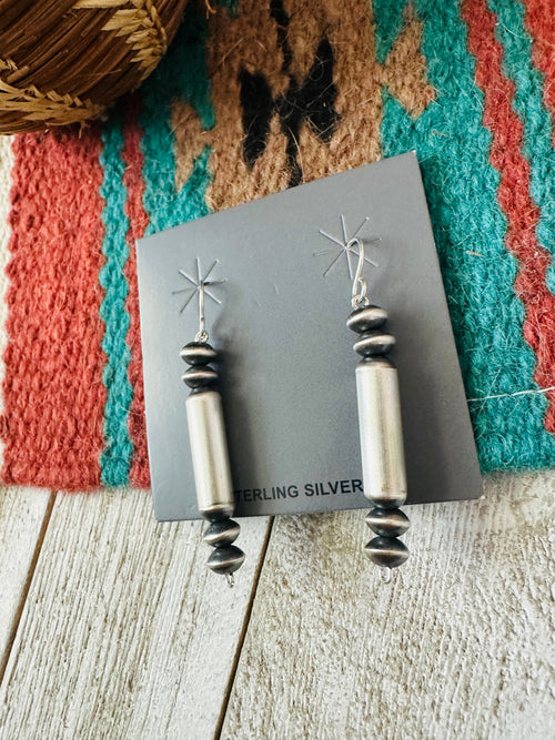 Handcrafted Sterling Silver Pearl Dangle Earrings