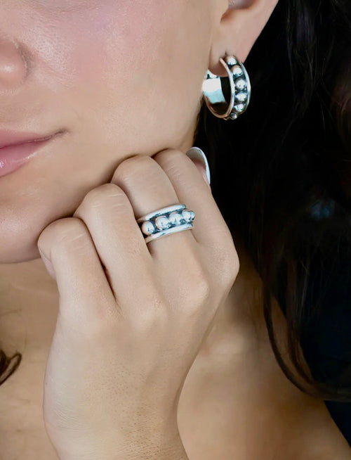 Vintage Hoops w/ Beads