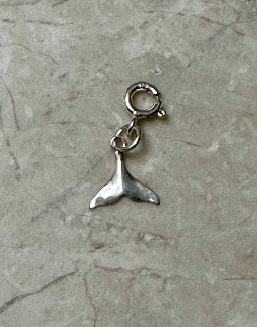 Sterling Silver Whale Tail Charm
