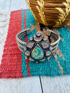 Handmade Artisan Sterling Silver & Turquoise Cuff Bracelet, CB Gems