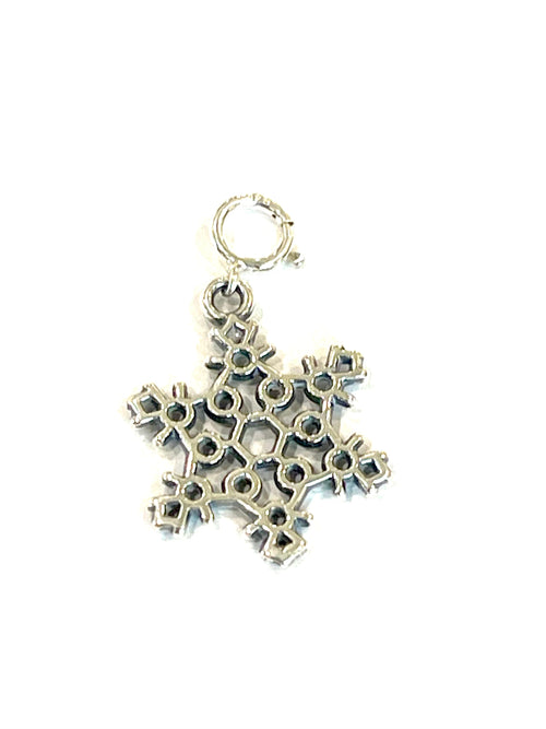 Handcrafted Sterling Silver CHRISTMAS SNOWFLAKE Charm
