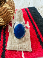 Old Pawn Navajo Sterling Silver & Lapis Men’s Ring Size 9