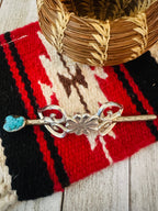 Old Pawn Turquoise & Sterling Silver Hair Pin