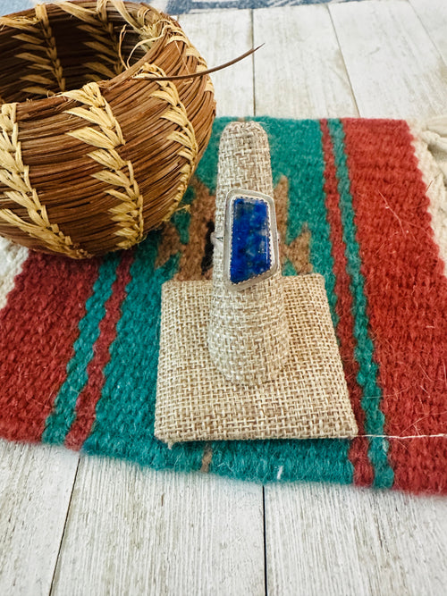 Old Pawn Navajo Sterling Silver & Lapis Ring