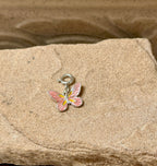 Sterling Silver Pink Butterfly Charm