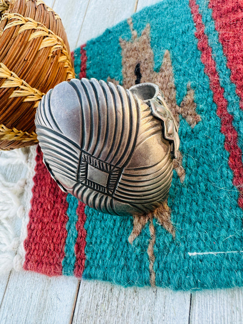 Handcrafted Old Pawn Sterling Silver Cuff Bracelet