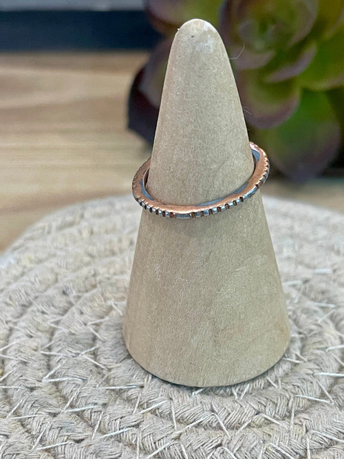 Vintage Handmade Copper Ring Sz 7