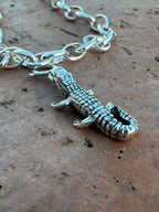 Handcrafted Sterling Silver Alligator Charm