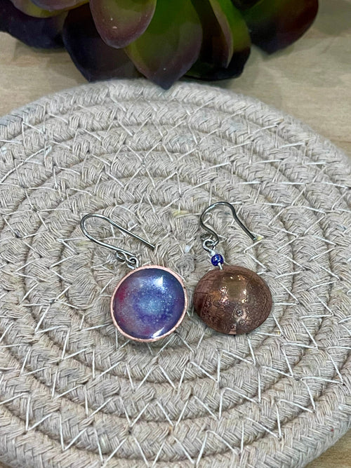 Vintage Handmade Copper Dangle Earrings