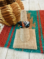 Old Pawn Navajo Sterling Silver & Multi Stone Inlay Bear Ring Size 5.5