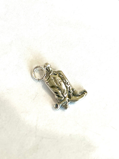 Native Handmade Sterling Silver COWBOY BOOT Charm