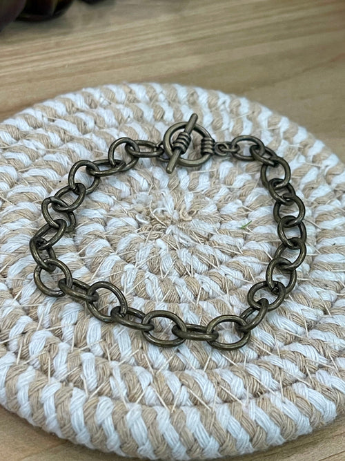Vintage Handmade Copper Chain Bracelet