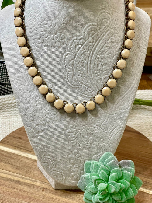 Vintage Handmade Copper Beaded Necklace