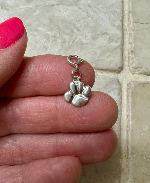 Sterling Silver Paw Charm
