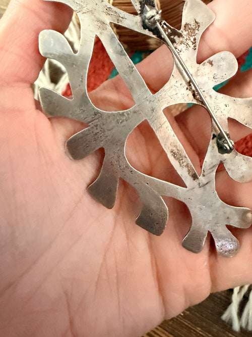 Old Pawn Handcrafted Sterling Silver Brooch
