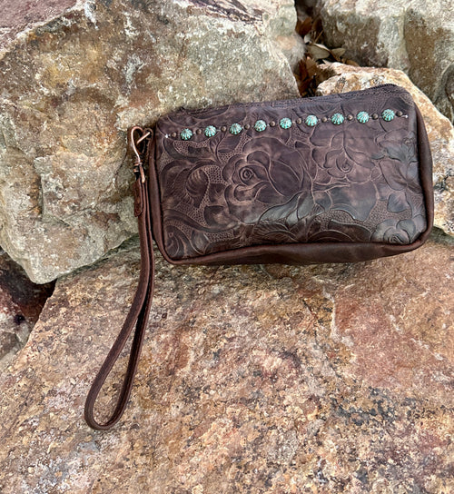 Vintage Rose Leather Bag