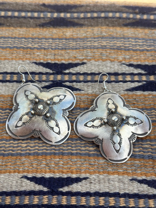 Old Pawn Sterling Silver Concho Dangles
