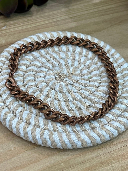 Vintage Handmade Copper Chain Bracelet