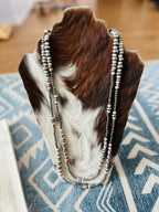 Handcrafted Sterling Silver Pearl & Queen Pink Conch 60” Beaded Necklace